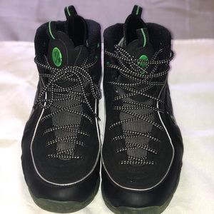 Nike 1/2 Cent Black Green Silver Penny Foamposite